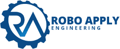 Robo Apply Engineering Logo with Text on a transparent background